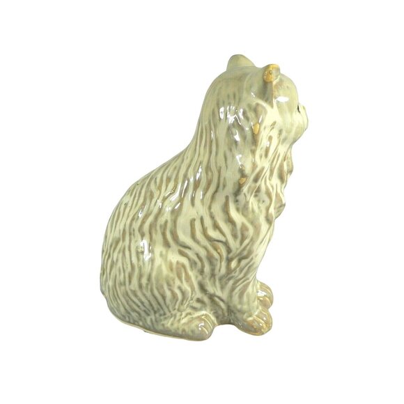 Cat Figurine Statue Home Decor Sitting Pose Unbranded Glazed Ceramic - Picture 3 of 9